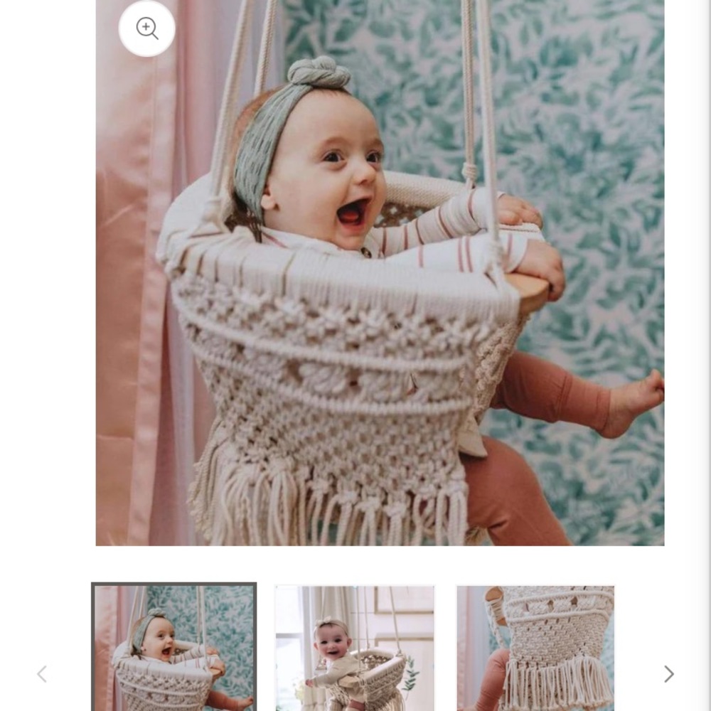 Brand New! Charming Macrame Baby Swing